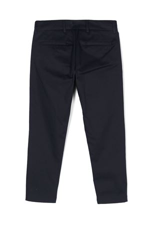 Navy blue cotton blend twill-weave trousers FAY KIDS | FU6P20G0019620